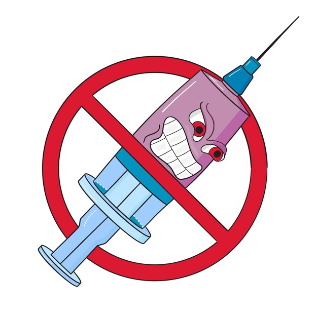 Detener el vector de vacunación contra el coronavirus. Protesta anti-vacuna