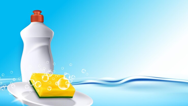Detergente De Lavado Para Placas De Lavado Copyspace Vector