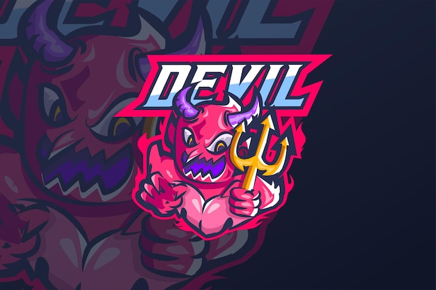 Devil - plantilla de logotipo de esport