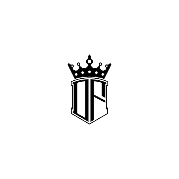 DF monograma logotipo diseño carta texto nombre símbolo monocromo logotipo alfabeto carácter simple logotipo