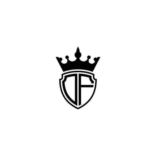DF monograma logotipo diseño carta texto nombre símbolo monocromo logotipo alfabeto carácter simple logotipo
