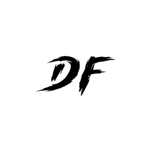 DF monograma logotipo diseño carta texto nombre símbolo monocromo logotipo alfabeto carácter simple logotipo