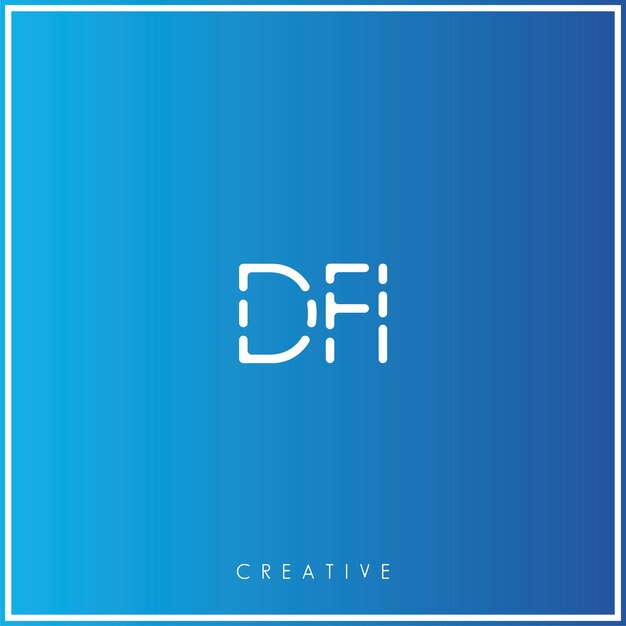 DFI Premium Vector último diseño de logotipo Diseño creativo de logotipo Ilustración vectorial Logotipo mínimo Monograma