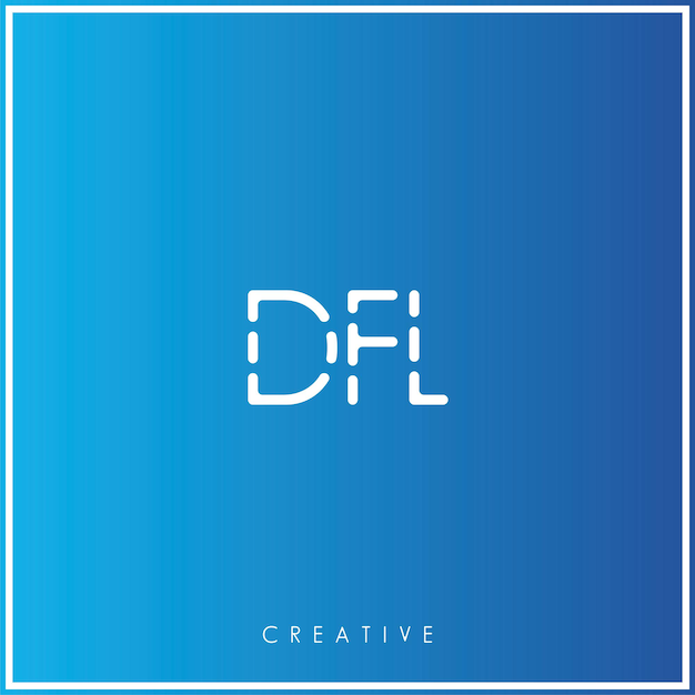 DFL Premium Vector último diseño de logotipo Diseño creativo de logotipo Ilustración vectorial Logotipo mínimo Monograma
