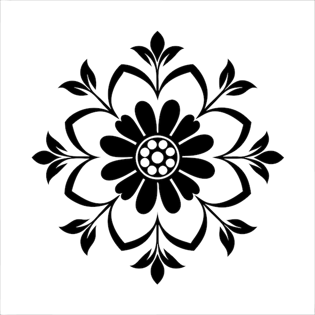 Dflores Ilustración de elementos decorativos Elemento de fondo de arte retro vintage floral Elegante