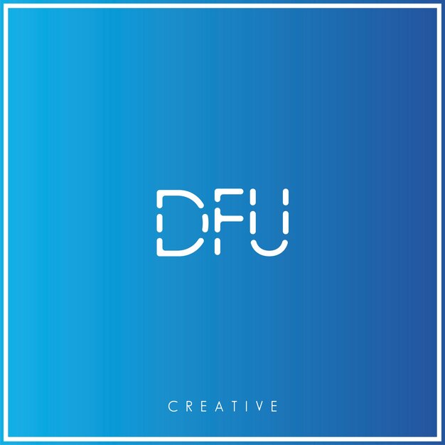 DFU Premium Vector último diseño de logotipo Diseño creativo de logotipo Ilustración vectorial Logotipo mínimo Monograma