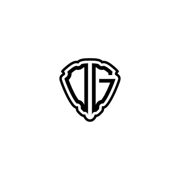 DG monograma logotipo diseño carta texto nombre símbolo monocromo logotipo alfabeto carácter simple logotipo
