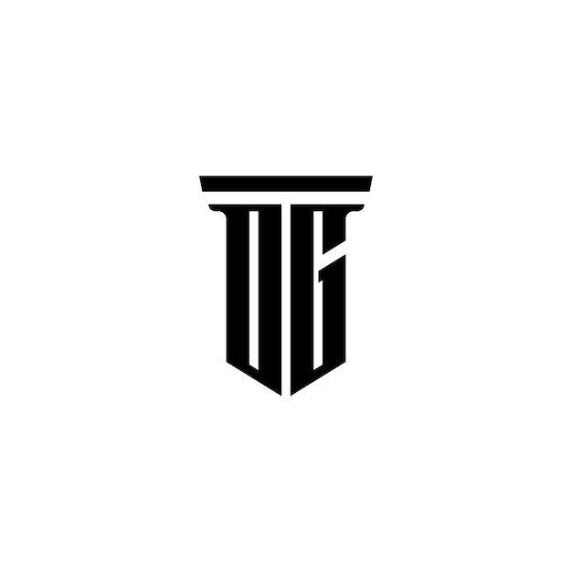 DG monograma logotipo diseño carta texto nombre símbolo monocromo logotipo alfabeto carácter simple logotipo