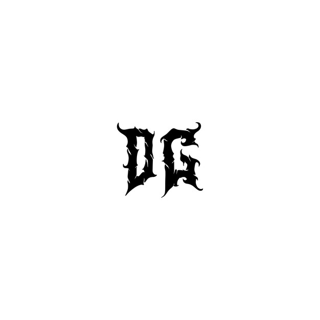 DG monograma logotipo diseño carta texto nombre símbolo monocromo logotipo alfabeto carácter simple logotipo