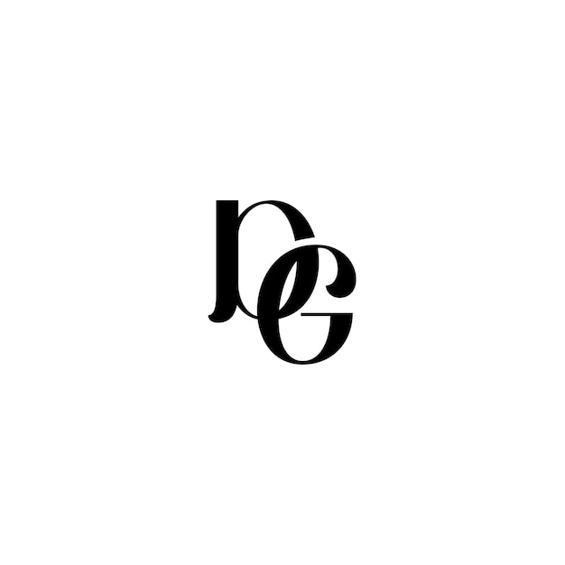 DG monograma logotipo diseño carta texto nombre símbolo monocromo logotipo alfabeto carácter simple logotipo