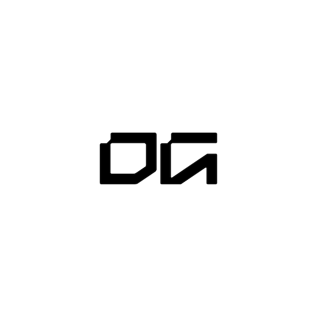 DG monograma logotipo diseño carta texto nombre símbolo monocromo logotipo alfabeto carácter simple logotipo