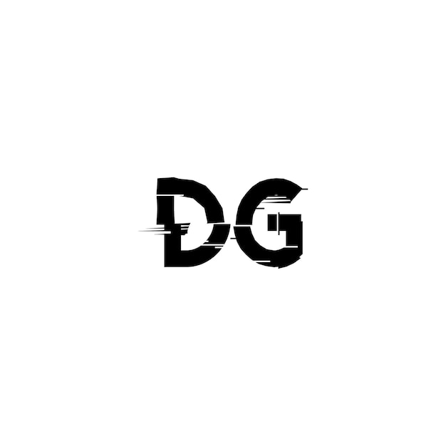 DG monograma logotipo diseño carta texto nombre símbolo monocromo logotipo alfabeto carácter simple logotipo