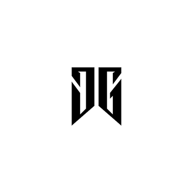 DG monograma logotipo diseño carta texto nombre símbolo monocromo logotipo alfabeto carácter simple logotipo