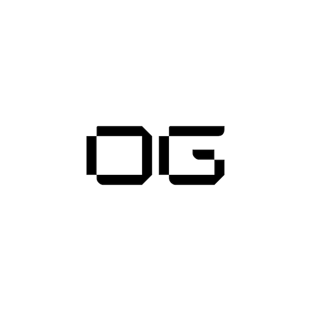 DG monograma logotipo diseño carta texto nombre símbolo monocromo logotipo alfabeto carácter simple logotipo