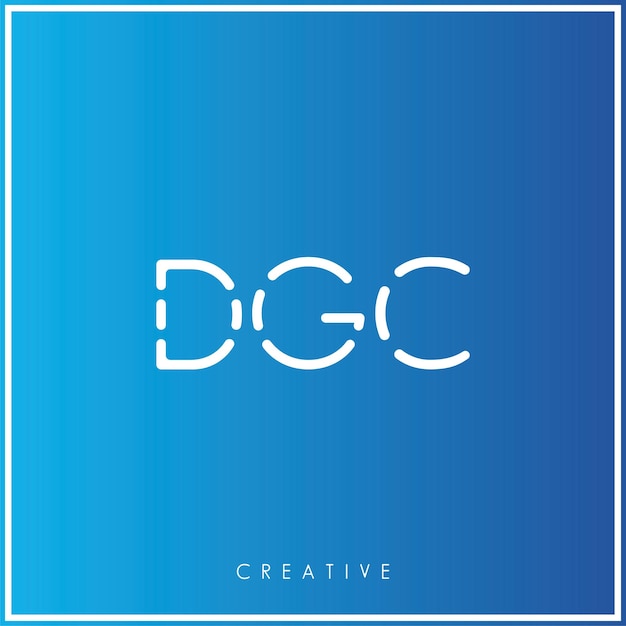 DGC Premium Vector último diseño de logotipo Diseño creativo de logotipo Ilustración vectorial Logotipo mínimo Monograma