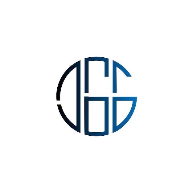 dgg círculo moderno minimalista simple monograma diseño de logotipo de lujo para la marca