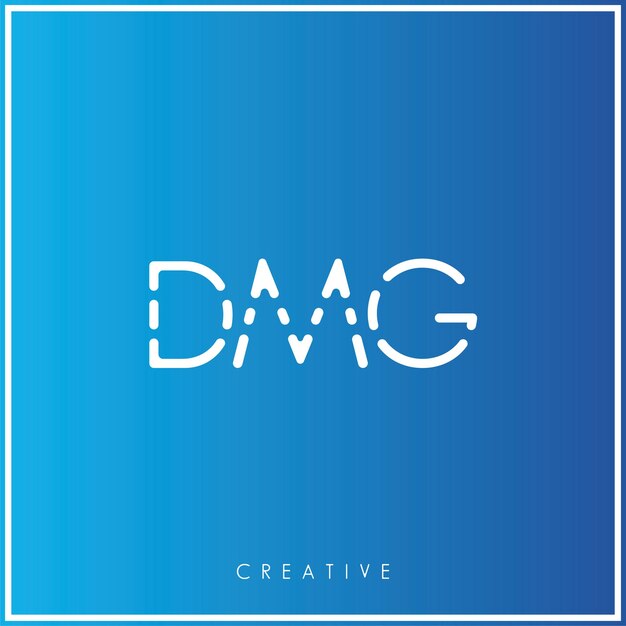 DGM Premium Vector último diseño de logotipo Diseño creativo de logotipo Ilustración vectorial Logotipo mínimo Monograma