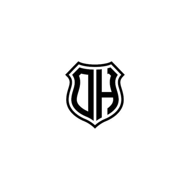 DH monograma logotipo diseño carta texto nombre símbolo monocromo logotipo alfabeto carácter simple logotipo