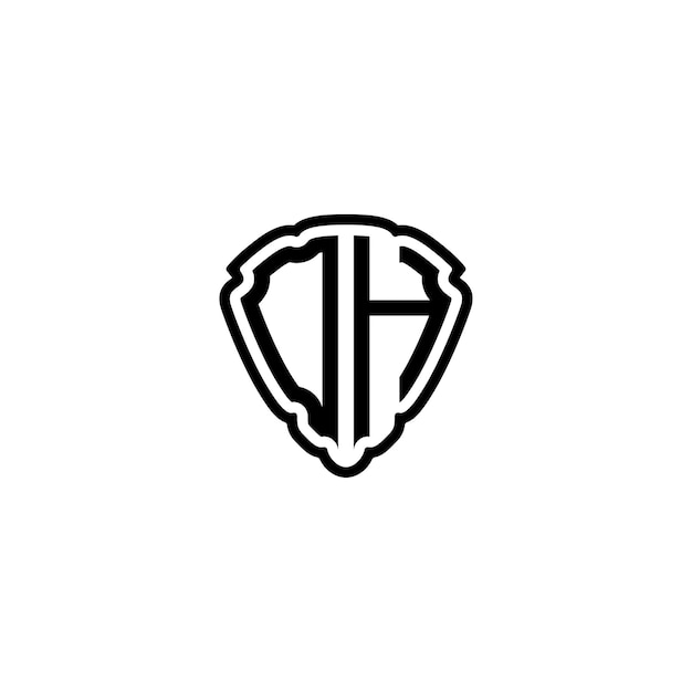 DH monograma logotipo diseño carta texto nombre símbolo monocromo logotipo alfabeto carácter simple logotipo