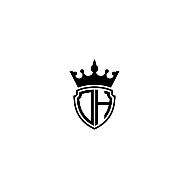 DH monograma logotipo diseño carta texto nombre símbolo monocromo logotipo alfabeto carácter simple logotipo