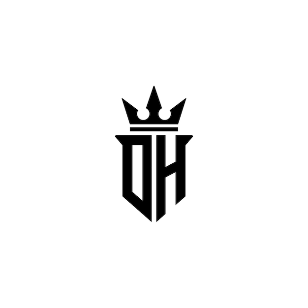 DH monograma logotipo diseño carta texto nombre símbolo monocromo logotipo alfabeto carácter simple logotipo