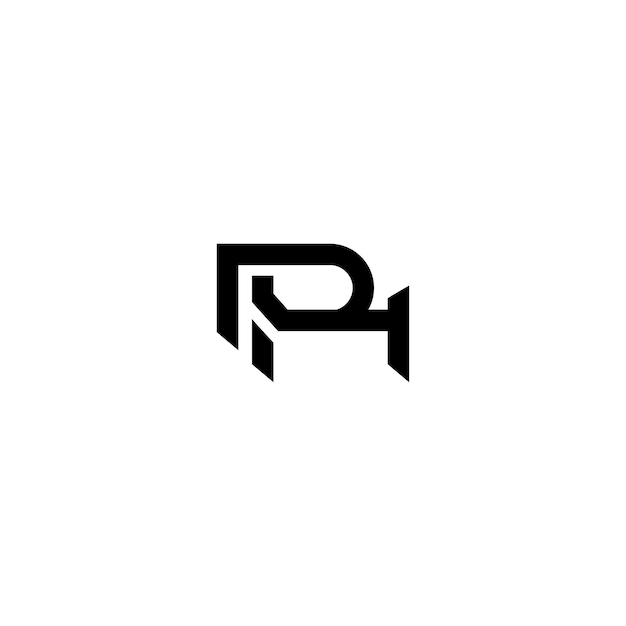 DH monograma logotipo diseño carta texto nombre símbolo monocromo logotipo alfabeto carácter simple logotipo