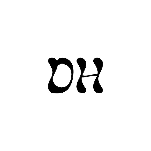 DH monograma logotipo diseño carta texto nombre símbolo monocromo logotipo alfabeto carácter simple logotipo