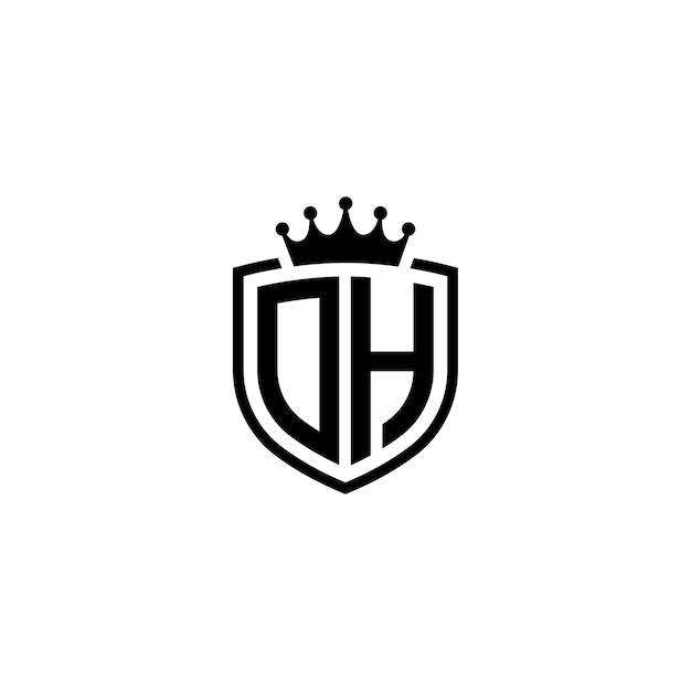 DH monograma logotipo diseño carta texto nombre símbolo monocromo logotipo alfabeto carácter simple logotipo