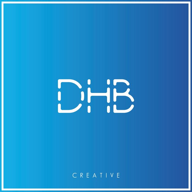 DHB Premium Vector último diseño de logotipo Diseño creativo de logotipo Ilustración vectorial Logotipo mínimo Monograma