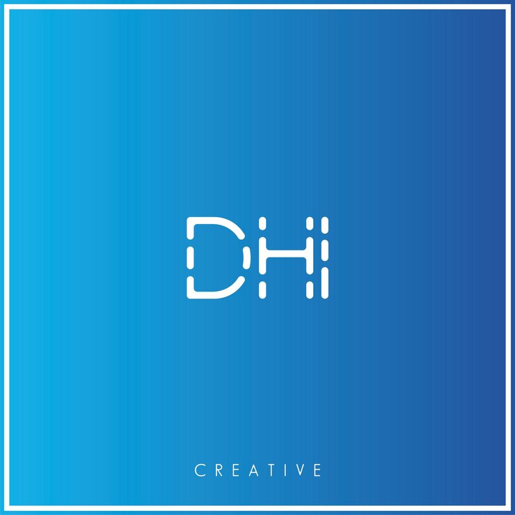 Vector dhi premium vector último diseño de logotipo diseño creativo de logotipo ilustración vectorial logotipo mínimo monograma