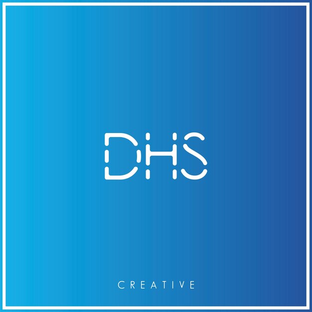 DHS Premium Vector último diseño de logotipo Diseño creativo de logotipo Ilustración vectorial Logotipo mínimo Monograma
