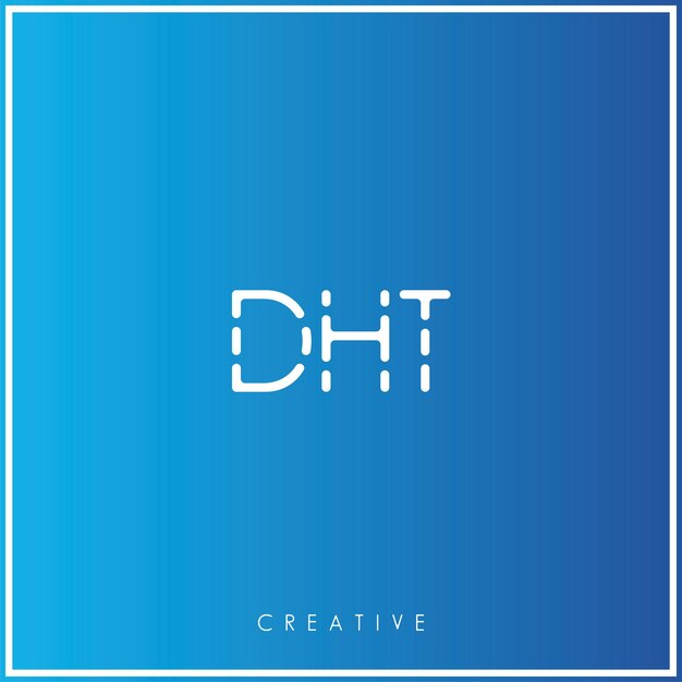 DHT Premium Vector último diseño de logotipo Diseño creativo de logotipo Ilustración vectorial Logotipo mínimo Monograma