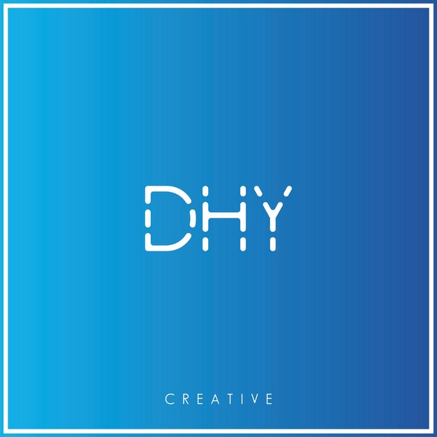 DHY Premium Vector último diseño de logotipo Diseño creativo de logotipo Ilustración vectorial Logotipo mínimo Monograma