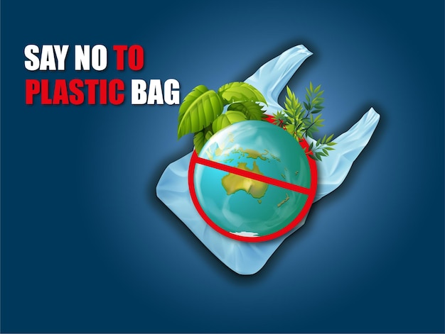 Di no al diseño de banners de bolsas de plástico con un nuevo estilo e idea
