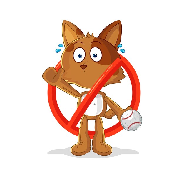 Di no al vector de dibujos animados de mascota de perro