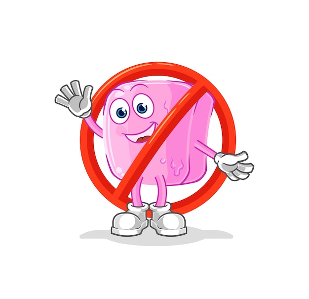 Di no al vector de dibujos animados de la mascota de las uñas