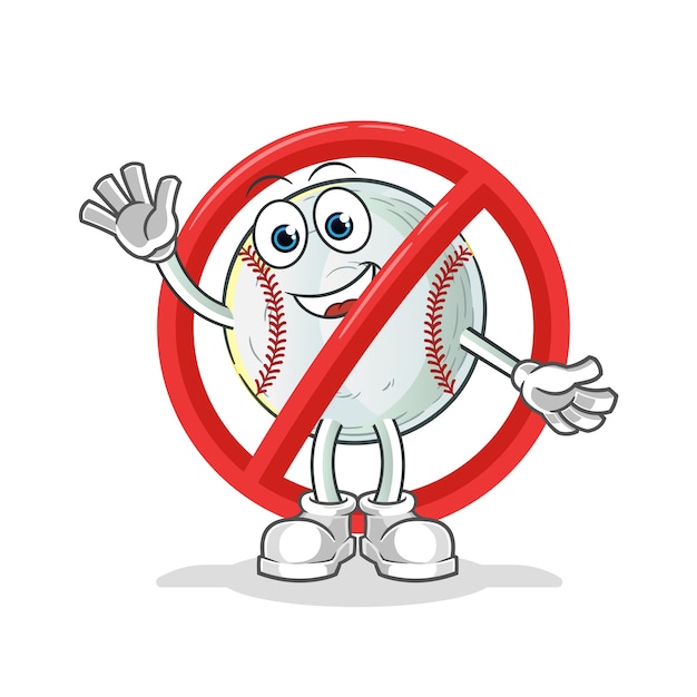 Di no a la ilustración de la mascota del béisbol