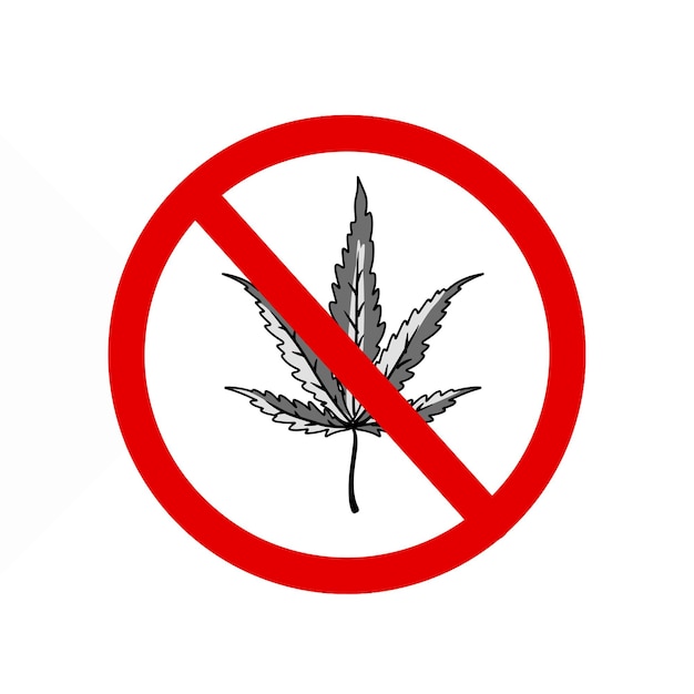 Di no a la ilustración de la plantilla de diseño de vectores de drogas