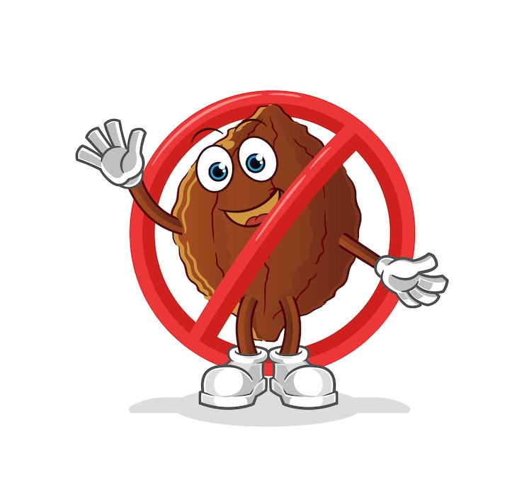 Vector di no a la mascota del cacao. vector de dibujos animados