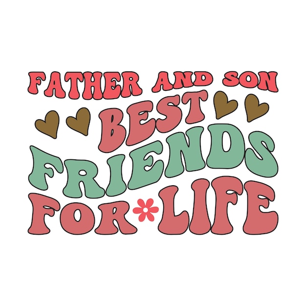 Día de la amistad Retro SVG Designgreeting clipart mejor amigo día de la amistad feliz día de la amistad