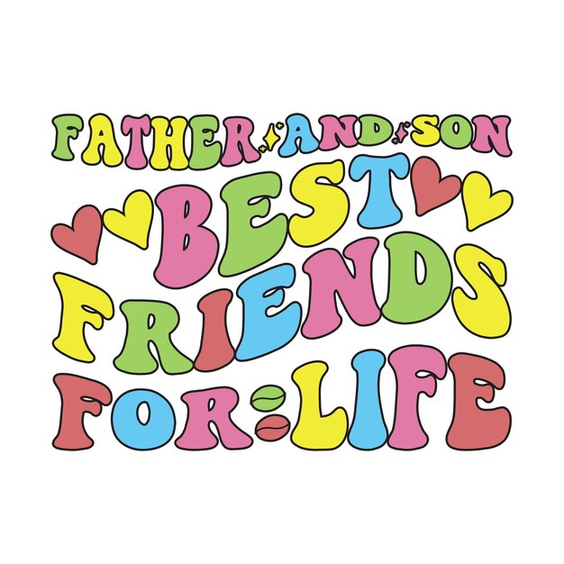 Día de la amistad Retro SVG Designgreeting clipart mejor amigo día de la amistad feliz día de la amistad