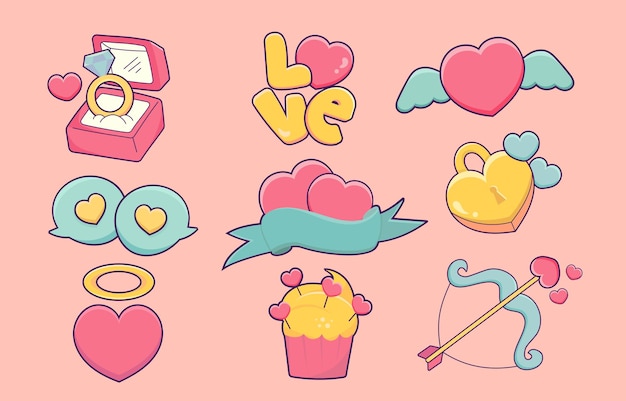 El día del amor Vector gracioso y lindo