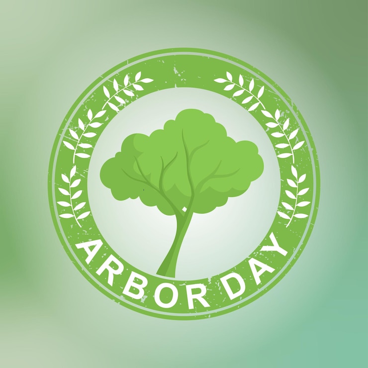 Vector día del árbol sobre fondo blanco celebraciones del día del árbol ilustración de fondo de vector moderno