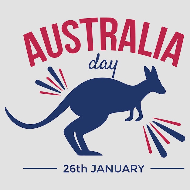 Vector el día de australia badge pro vector