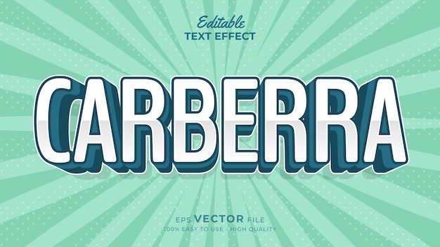 Día de Australia Efecto de texto premium editable con estilo de dibujos animados