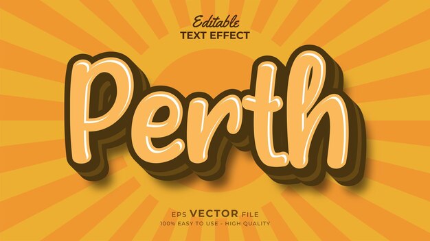 Día de Australia Efecto de texto premium editable con estilo de dibujos animados