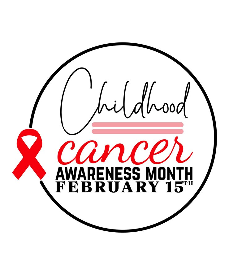 Día del cáncer infantil con diseño plano de cinta.