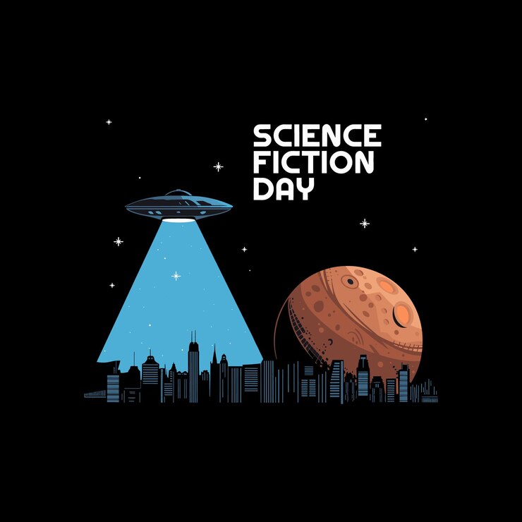Vector el día de la ciencia ficción