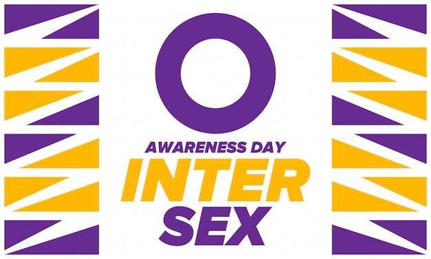 Día de concientización intersex evento de derechos humanos comunidad de personas intersex libertad solidaridad vector