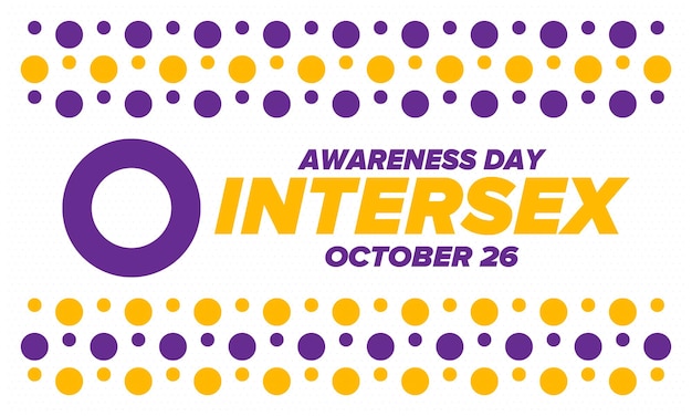 Día de concientización intersex evento de derechos humanos comunidad de personas intersex libertad solidaridad vector